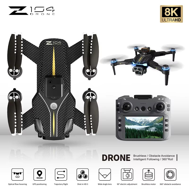 Z104 Smart   GPS   Camera   Drone   PRO   8K   Drone   –   Dual   Camera,   5G   GPS   &   Battery