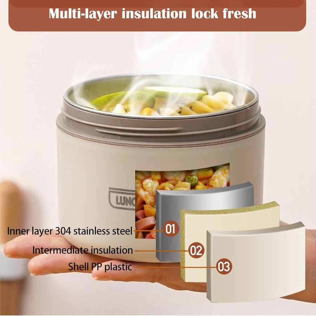 3 Pcs Portable Insulated Lunch Box Set