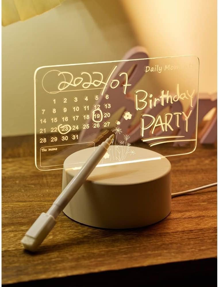 Note Board Night Light DIY Creative Led USB Message With Pen